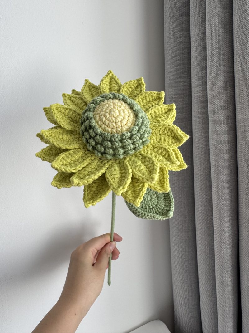 Crochet sunflower colorful sunflowers home decor gifts