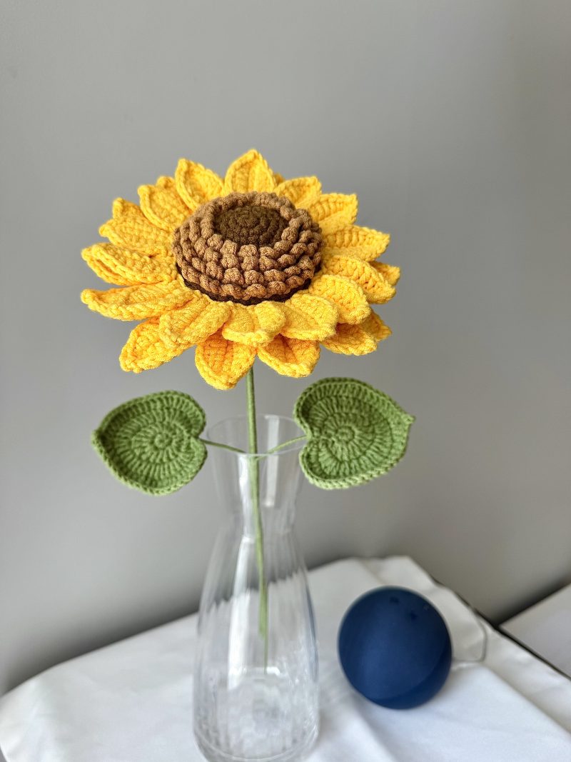 Crochet sunflower colorful sunflowers home decor gifts