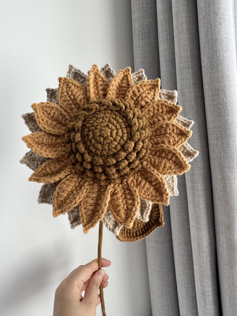 Crochet sunflower colorful sunflowers home decor gifts