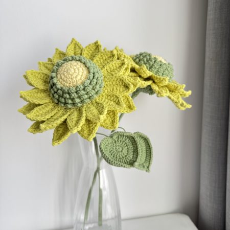 Crochet sunflower colorful sunflowers home decor gifts