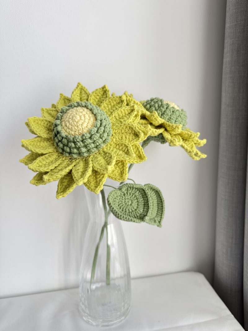 Crochet sunflower colorful sunflowers home decor gifts