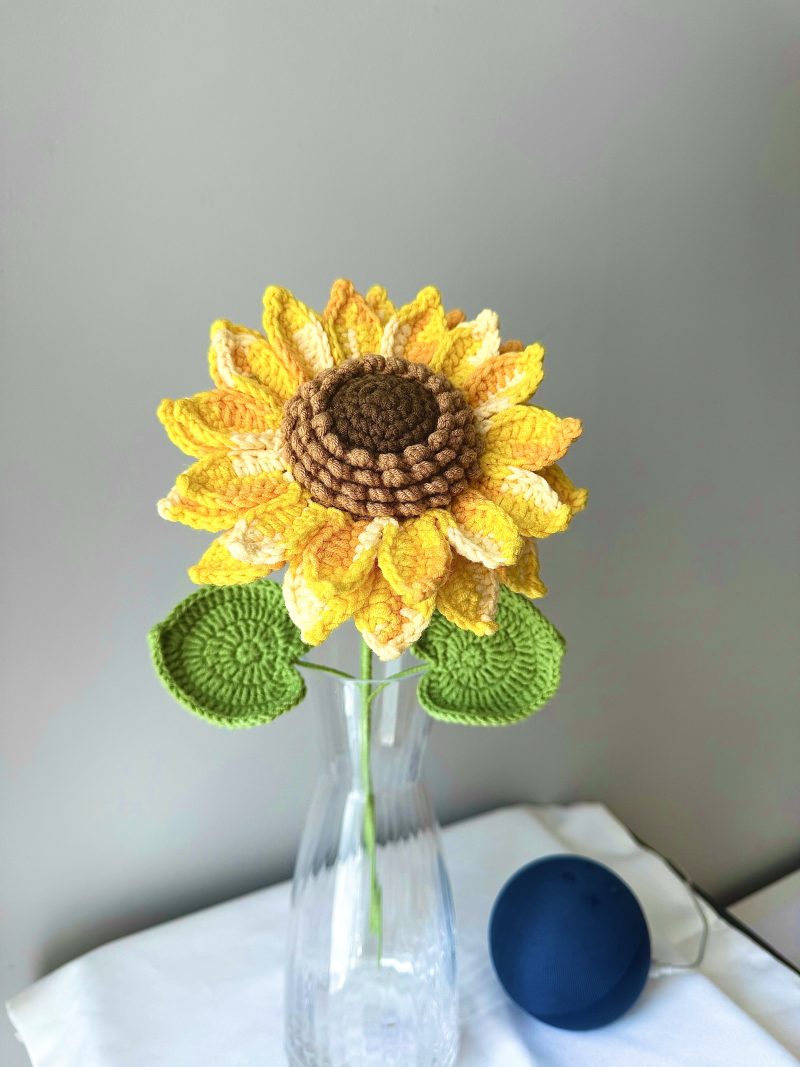 Crochet sunflower colorful sunflowers home decor gifts