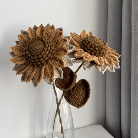 Crochet sunflower colorful sunflowers home decor gifts