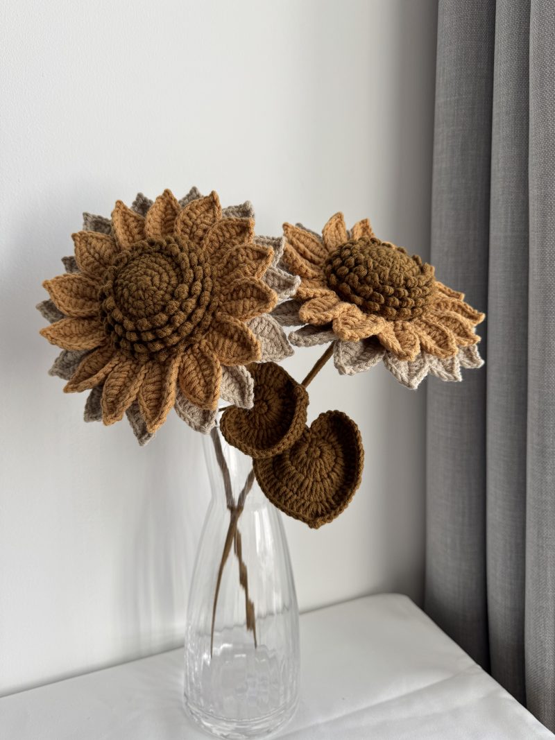 Crochet sunflower colorful sunflowers home decor gifts