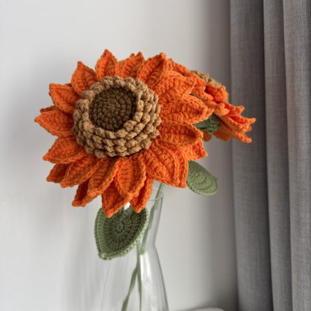 Crochet sunflower colorful sunflowers home decor gifts