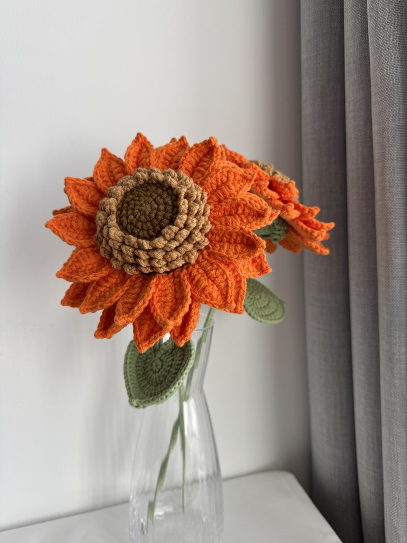 Crochet sunflower colorful sunflowers home decor gifts