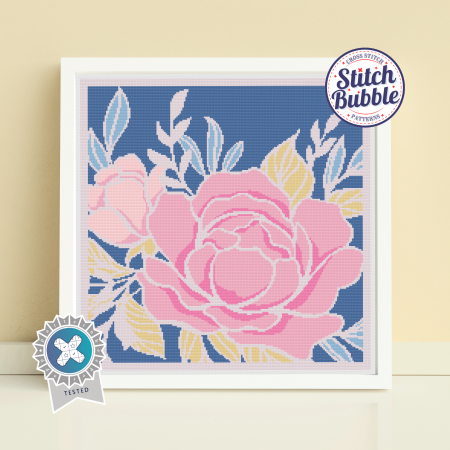 Rose Bloom Bouquet ~ Modern Cross Stitch Pattern PDF