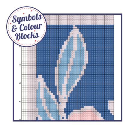 Rose Bloom Bouquet ~ Modern Cross Stitch Pattern PDF