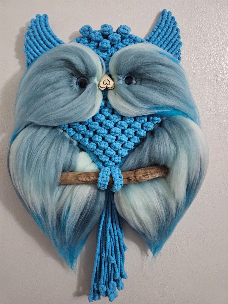 Macrame owl wall decor