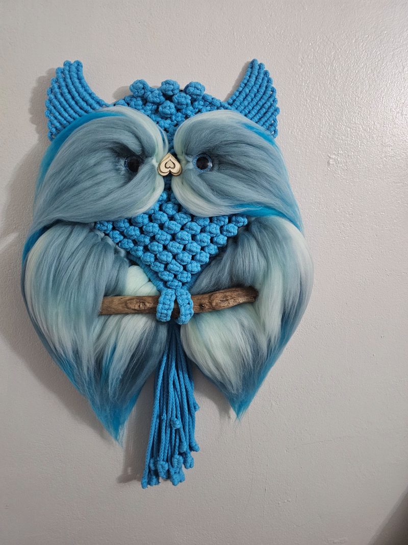 Macrame owl wall decor