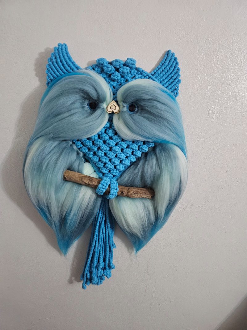Macrame owl wall decor
