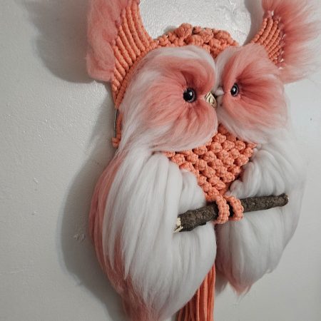 Macrame owl wall decor