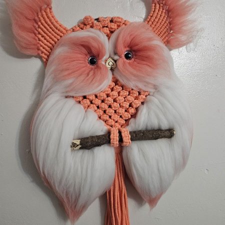Macrame owl wall decor