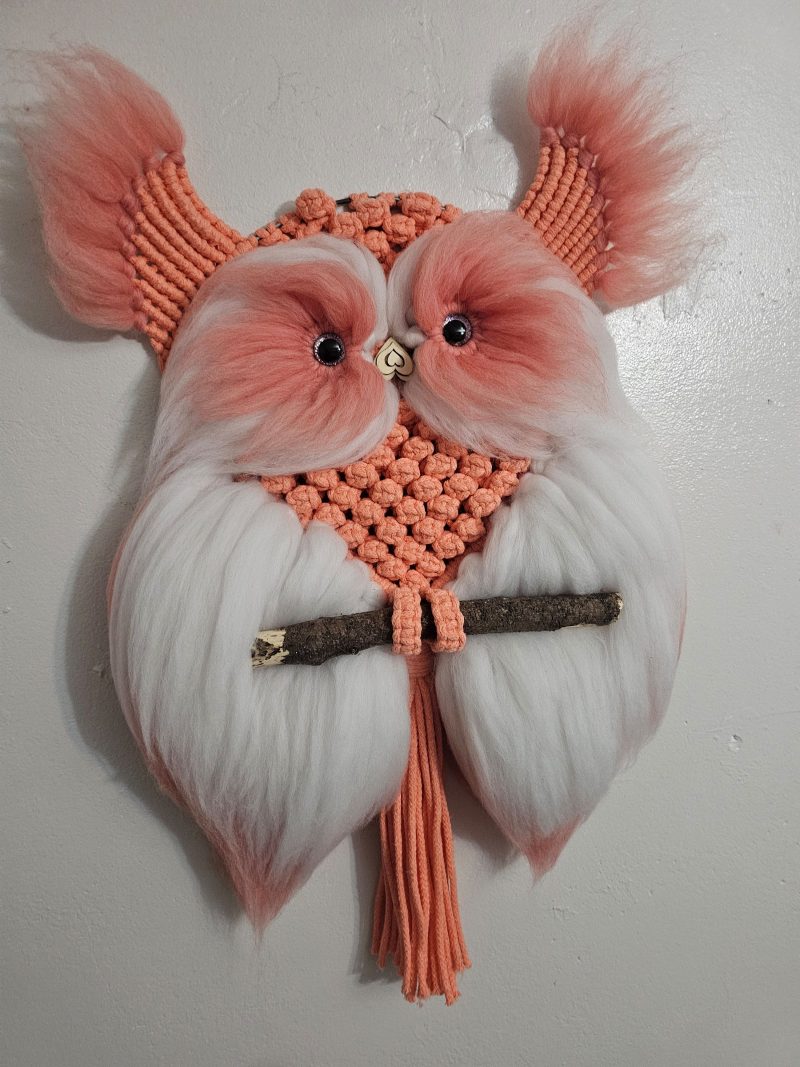 Macrame owl wall decor