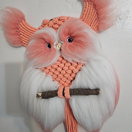 Macrame owl wall decor