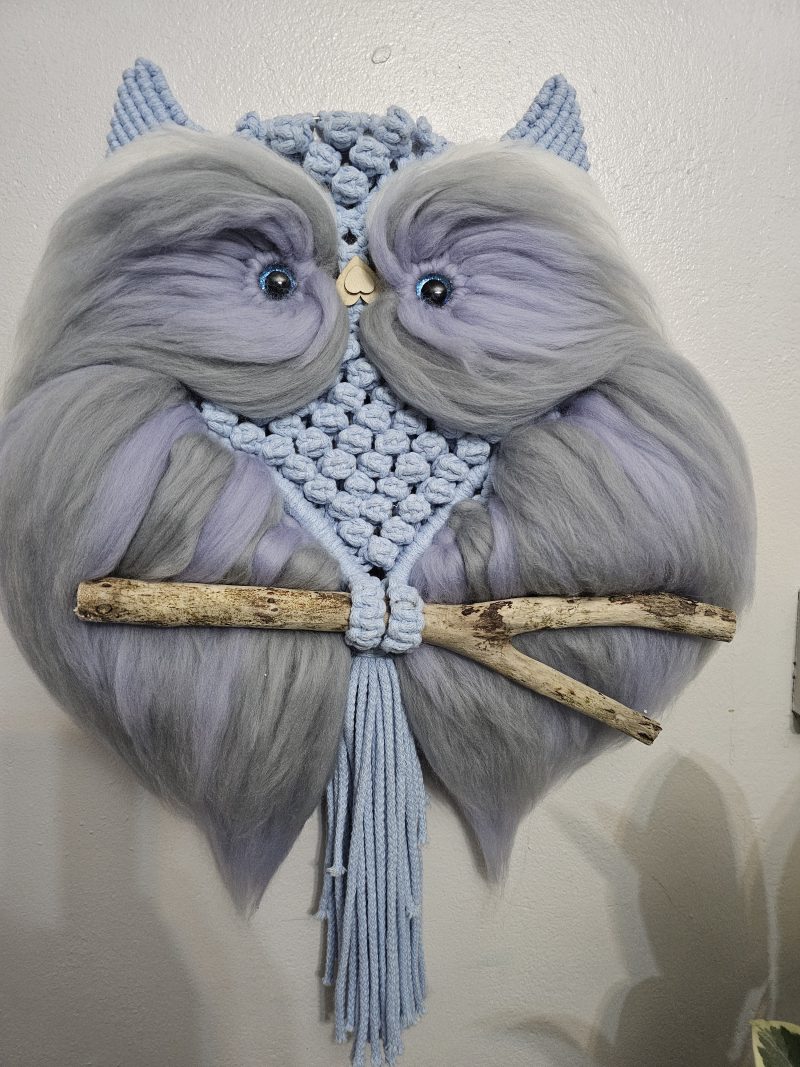 Macrame owl wall decor