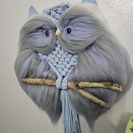 Macrame owl wall decor