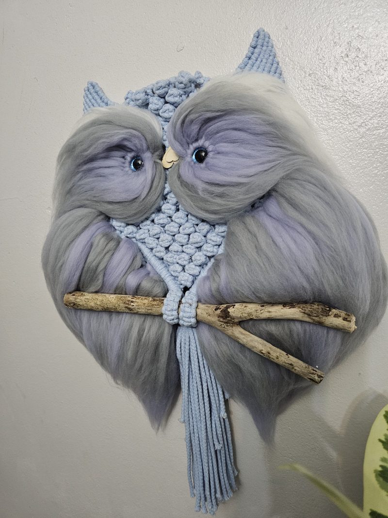 Macrame owl wall decor
