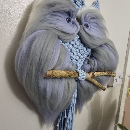 Macrame owl wall decor