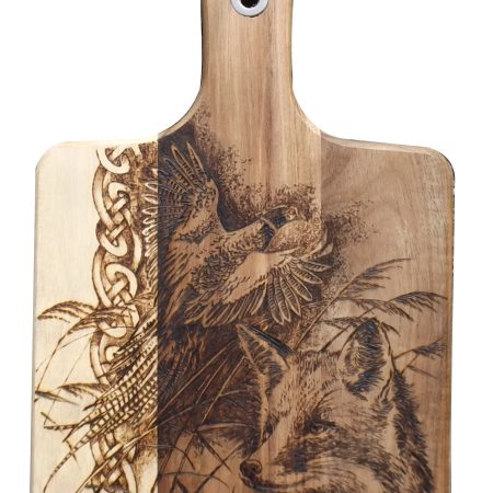 Fox's Gaze | Hand-Burned Pyrography Art on Wooden Board | Wildlife Wall Decor | Rustic Woodland Fox Artwork | Handmade Nature Gift