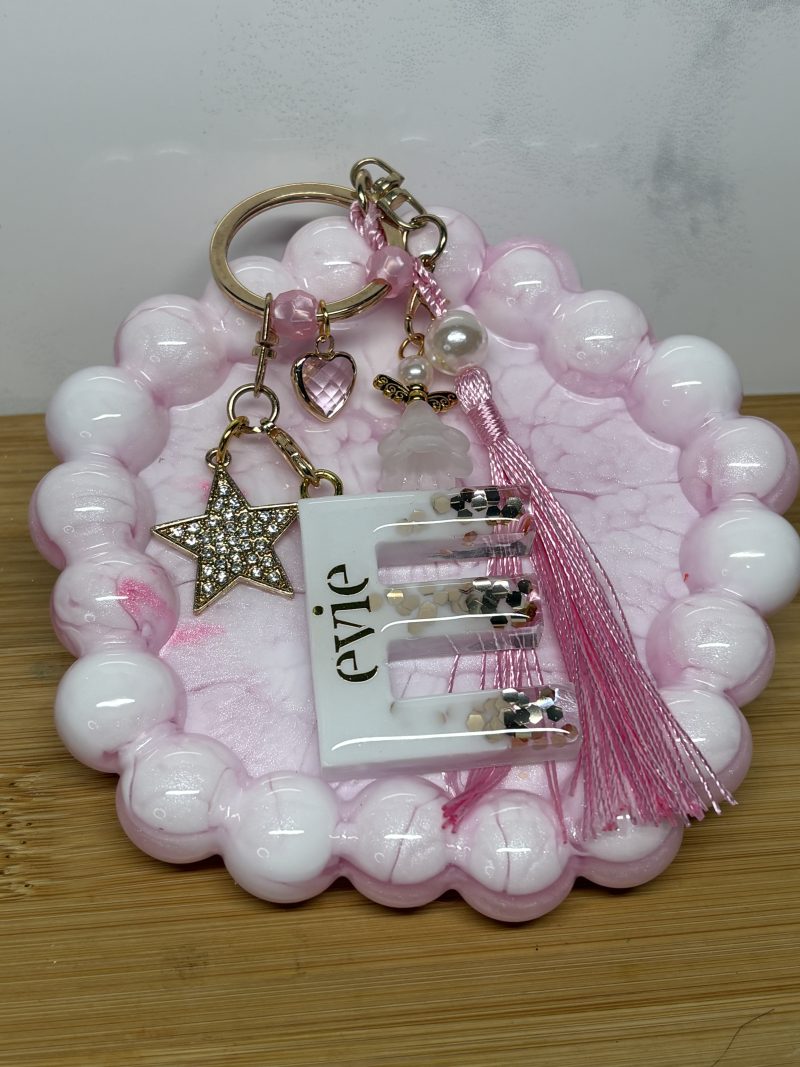Bubble Trinket Tray Set - White and Pink