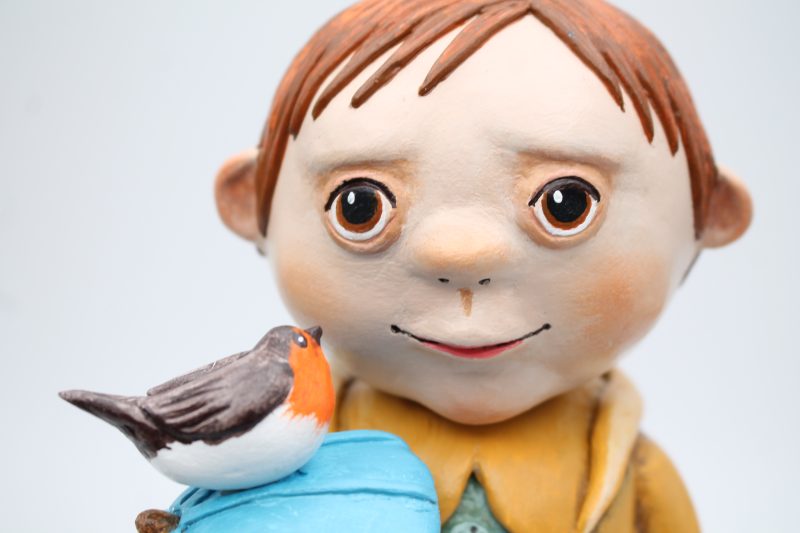Handmade Rowan Softweather Art Doll, 26 cm Tall, Rainy Spring Friends