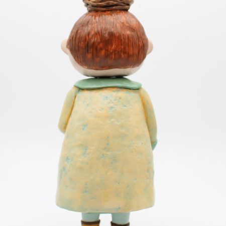 Oliver Puddlewick Handmade Art Doll with Blue Umbrella, 27cm Tall