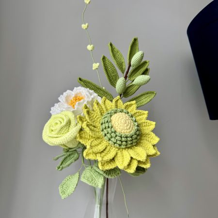 Flower bouquet crochet sunflower flower bouquet home decor gift graduation gift