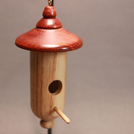 Decorative Hanging Bird Box in Ash