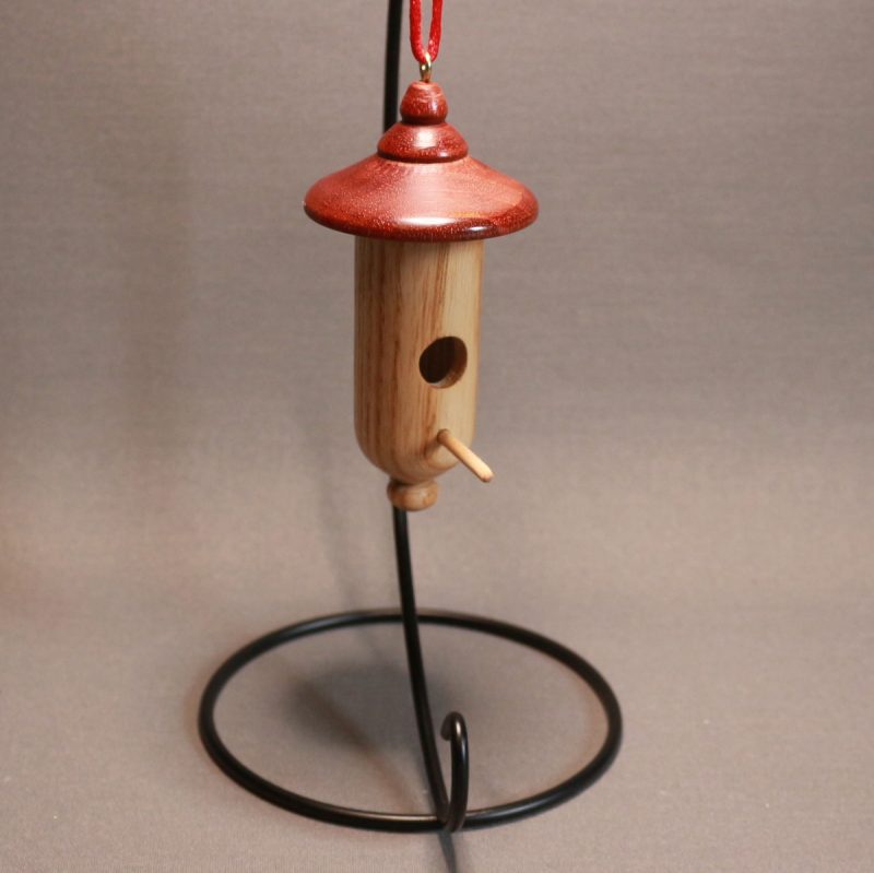 Decorative Hanging Bird Box in Ash