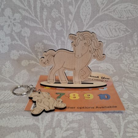 Paint your Own Unicorns, Personalised Individual Party Packs, Paintable Wood Figures