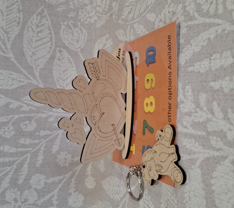 Paint your Own Unicorns, Personalised Individual Party Packs, Paintable Wood Figures