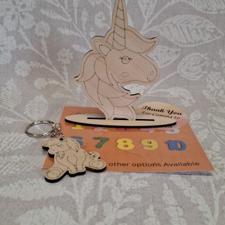 Paint your Own Unicorns, Personalised Individual Party Packs, Paintable Wood Figures
