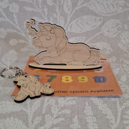 Paint your Own Unicorns, Personalised Individual Party Packs, Paintable Wood Figures