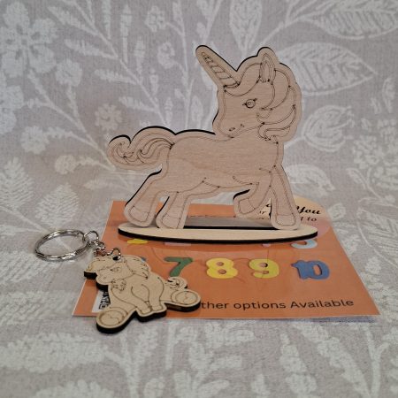 Paint your Own Unicorns, Personalised Individual Party Packs, Paintable Wood Figures
