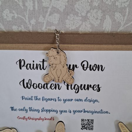 Paint your Own Unicorns, Wooden Figures, Complete Set including Brushes and Paints