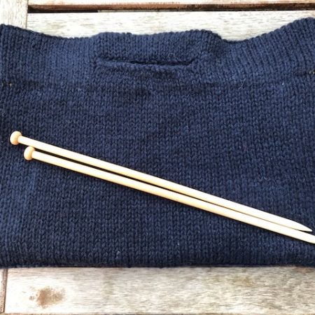 Hand Knitted Lined Project Bag