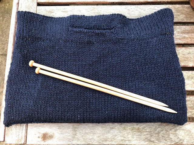 Hand Knitted Lined Project Bag