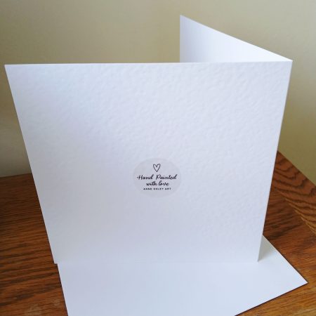 Puffin handpainted greetings card with envelope