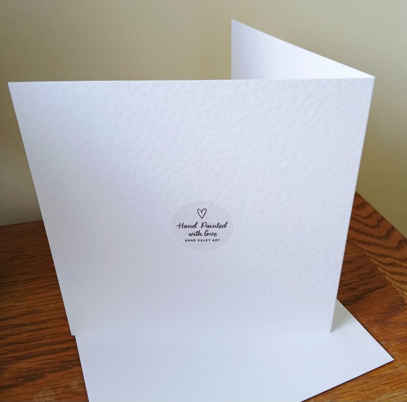 Puffin handpainted greetings card with envelope