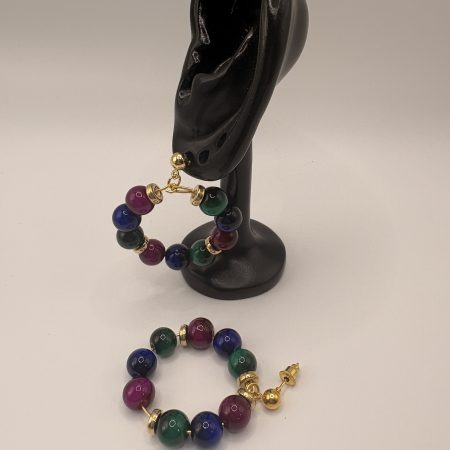 Ceramic colourful beaded jewellery set