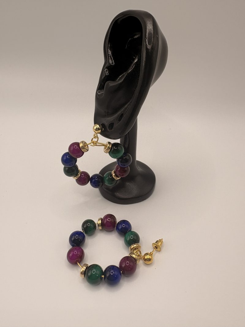 Ceramic colourful beaded jewellery set