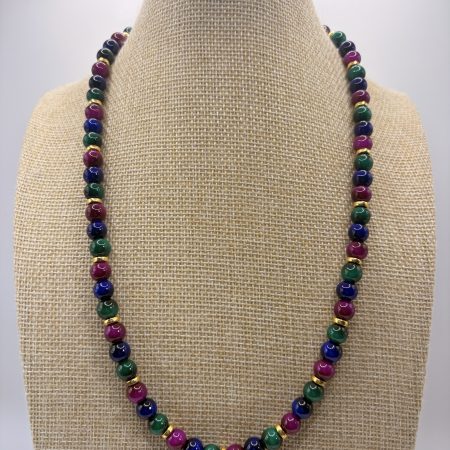 Ceramic colourful beaded jewellery set