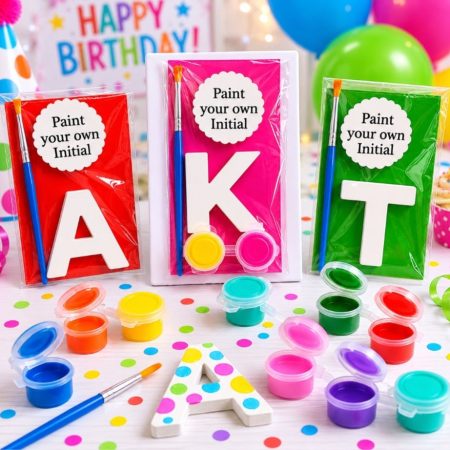 Paint Your Own Plaster Initial,Party Bag Filler,Kids Party Activity