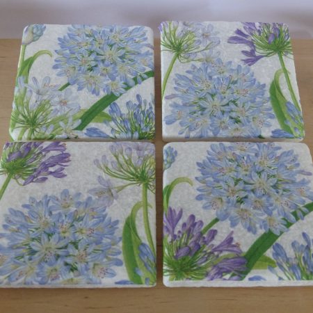 Set of Four Marble Coasters - Various Designs