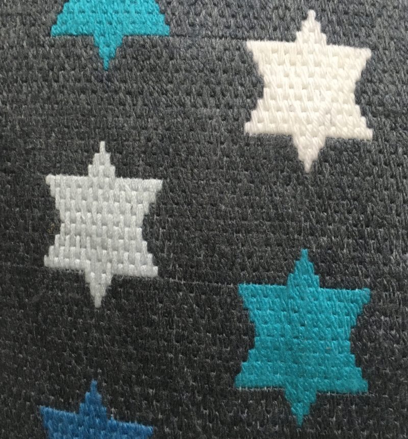 Decorative Bargello needlepoint cushion
