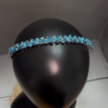 stunning blue beaded headband