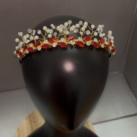 Stunning red and gold tiara