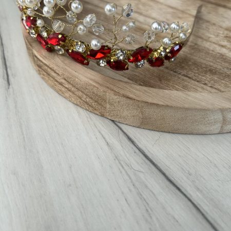 Stunning red and gold tiara