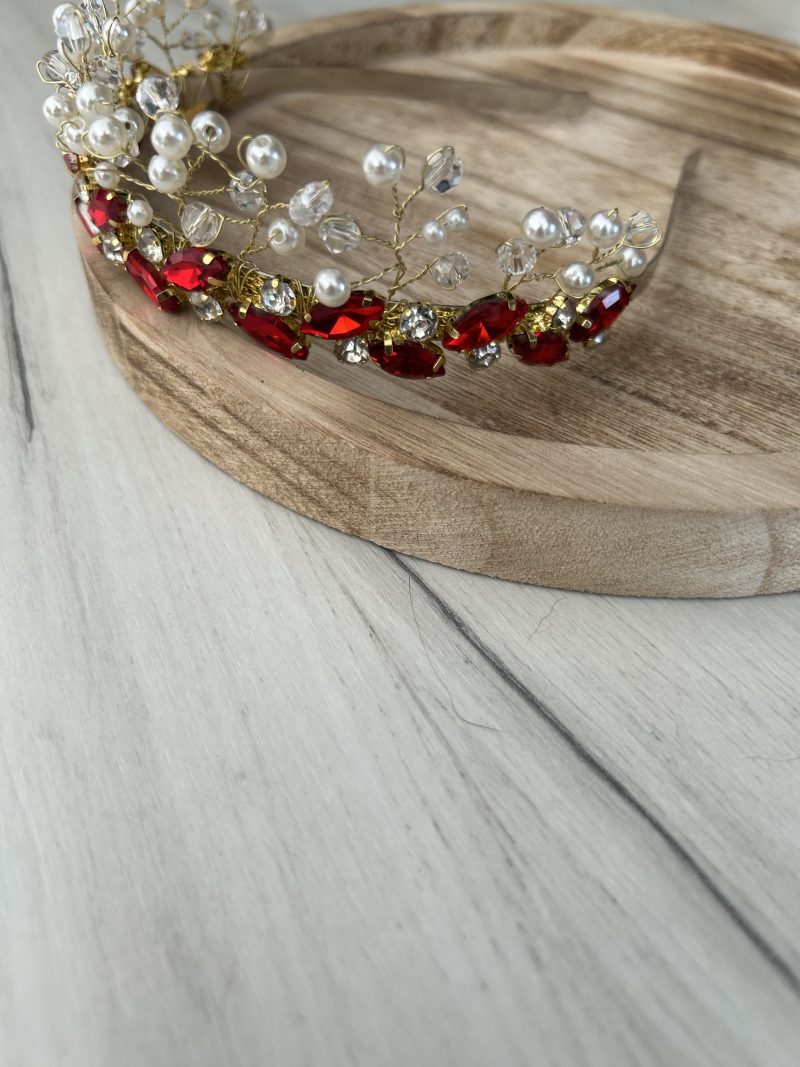 Stunning red and gold tiara
